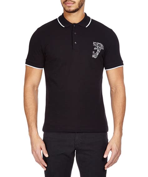 versace collection black polo